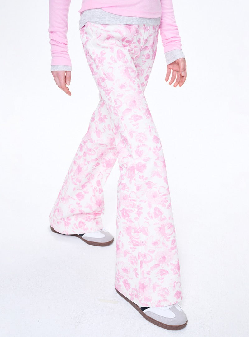 Mardi Mercredi - Flare Jeans Floral (Pink) product image 1 | TRAB K-Fashion Australia