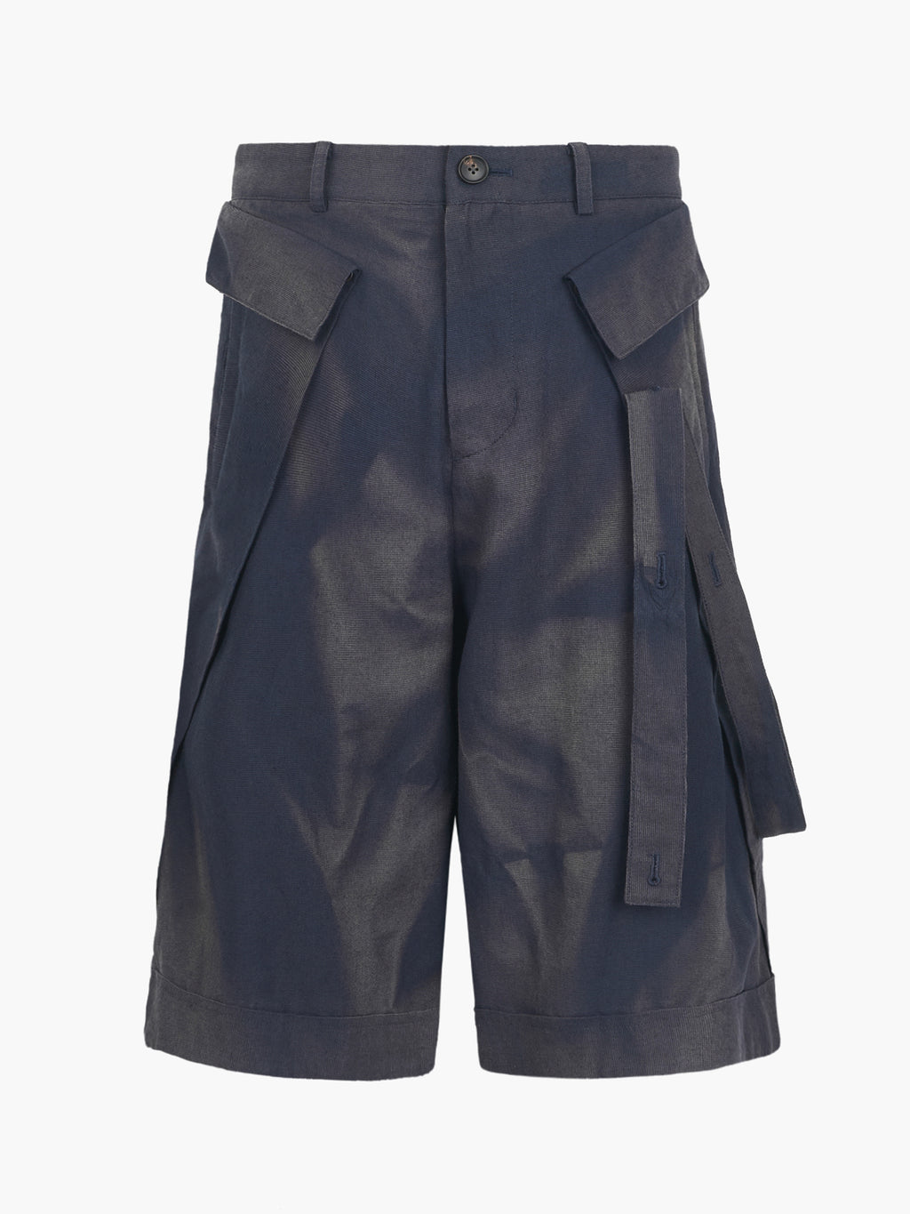 Jiyong Kim - Sun-Bleched Layered Half Trousers (Navy) product image 7 | TRAB K-Fashion Australia