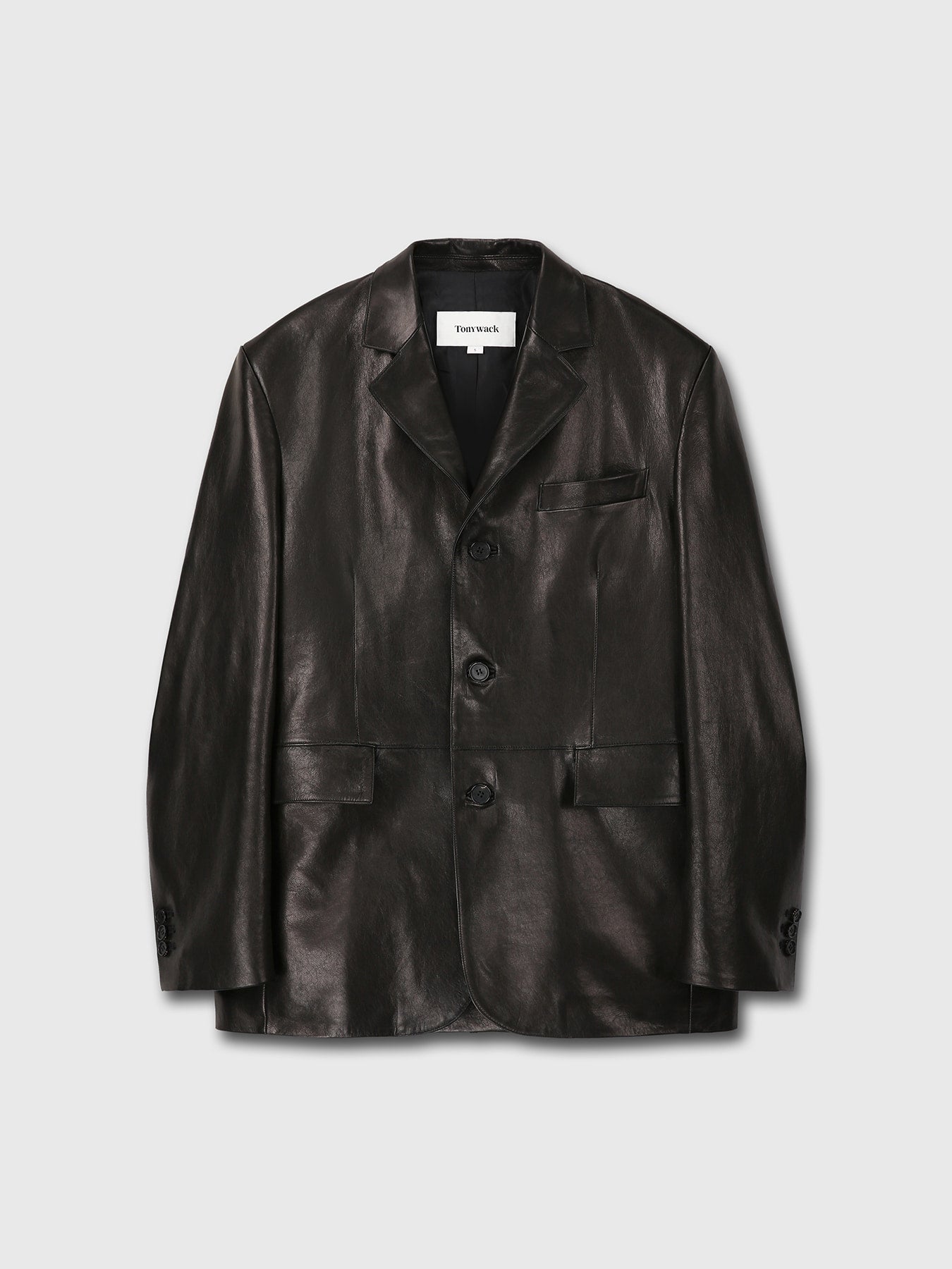 Tonywack - Vegetable Tanned Lamb Leather Tailored Jacket (Black) product image 7 | TRAB K-Fashion Australia