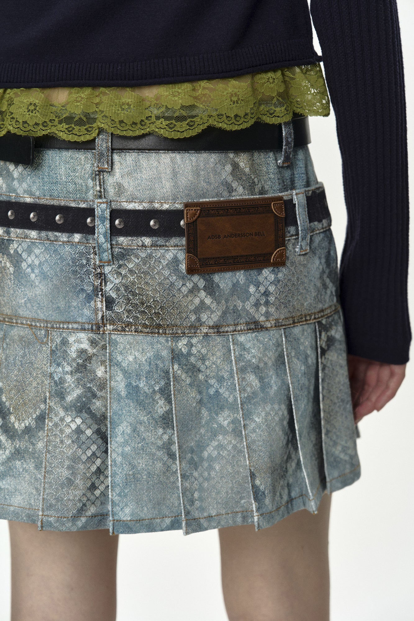 Andersson Bell - Python Fade Denim Printed Skirt (Blue) product image 7 | TRAB K-Fashion Australia