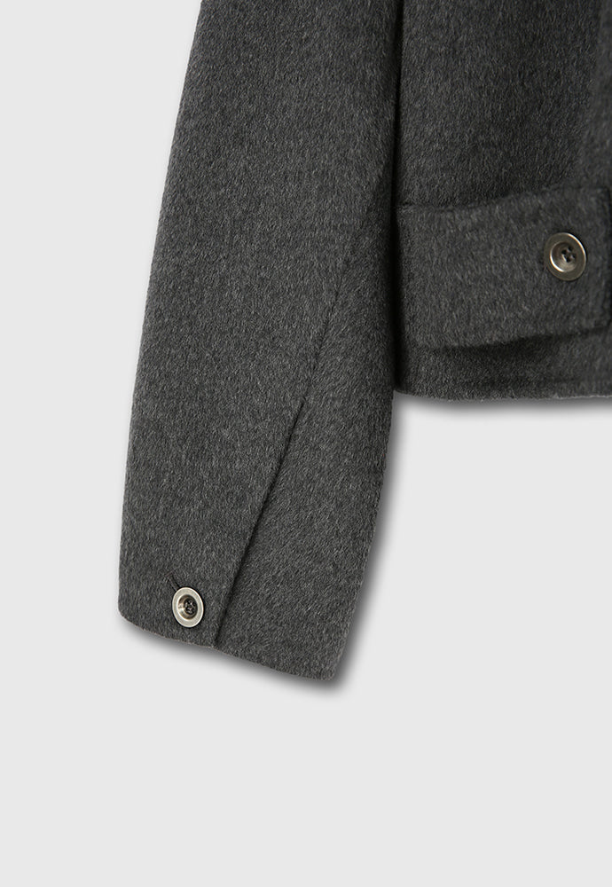 Tonywack - Handmade Cashmere Zipped Blouson Jacket (Charcoal) product image 13 | TRAB K-Fashion Australia