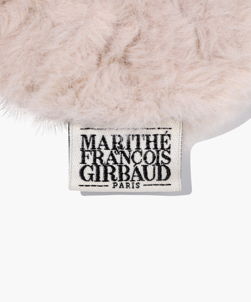 Marithe & Francois Girbaud - Classic Logo Fur Scrunchie (Baby Pink) product image 3 | TRAB K-Fashion Australia