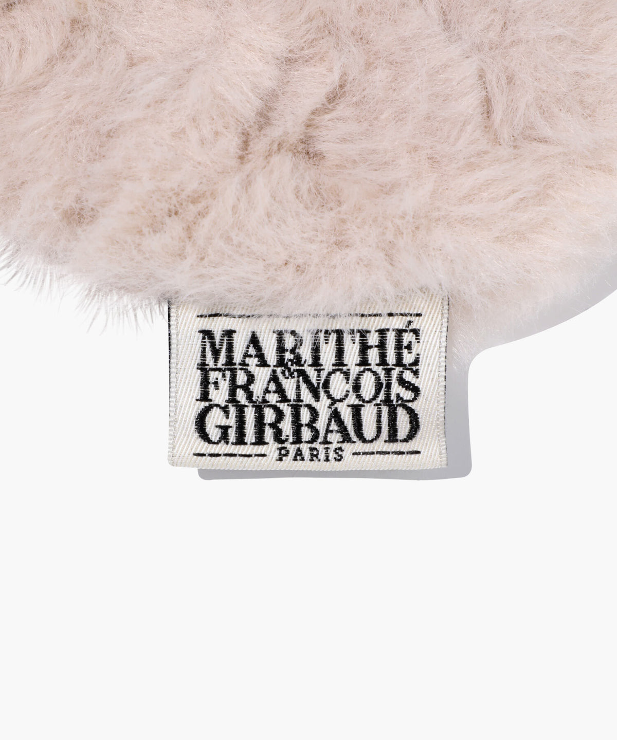 Marithe & Francois Girbaud - Classic Logo Fur Scrunchie (Baby Pink) product image 3 | TRAB K-Fashion Australia
