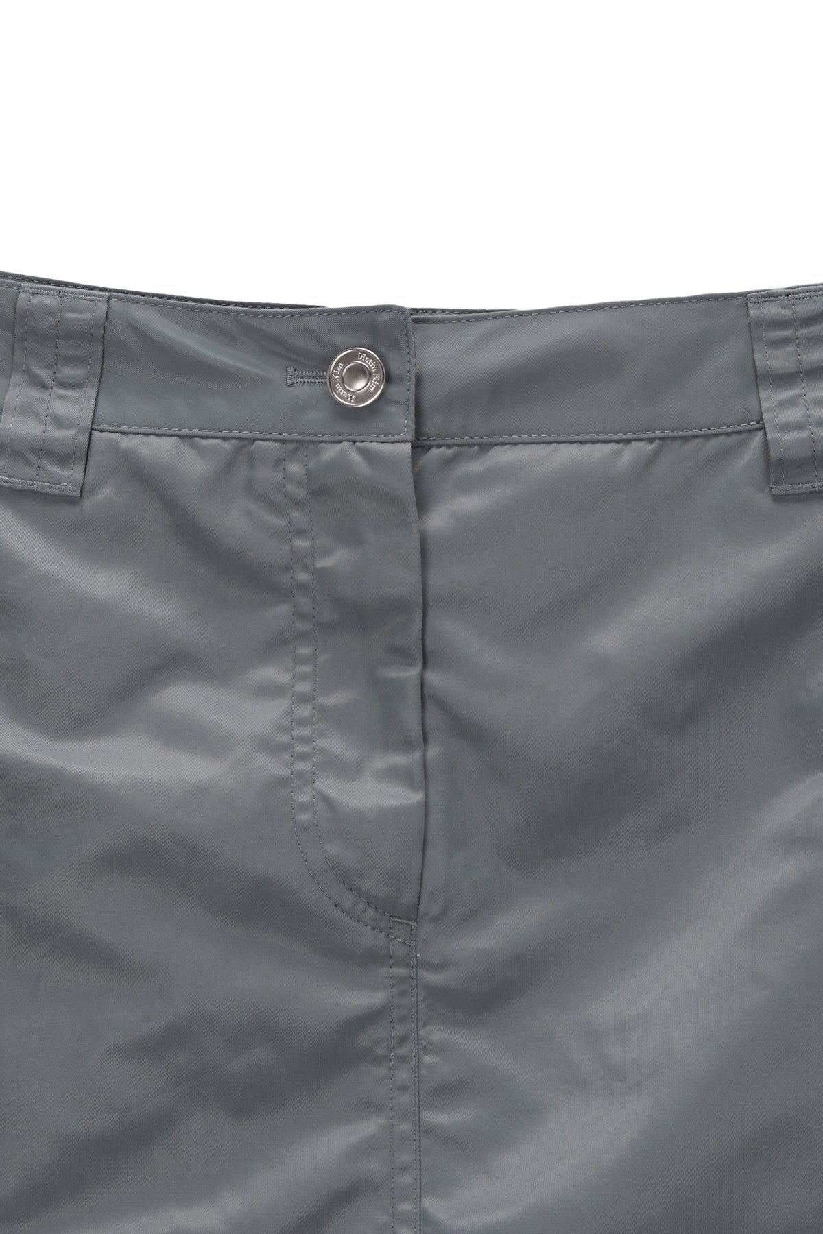 Matin Kim - Lowrise Nylon Cargo Mini Skirt (Grey) product image 3 | TRAB K-Fashion Australia