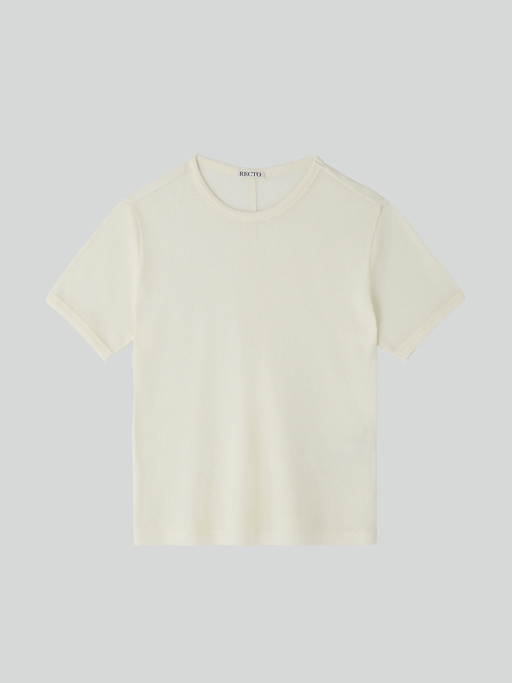 Recto - Cashmere Blend Fitted T-Shirt (Cream) product image 4 | TRAB K-Fashion Australia