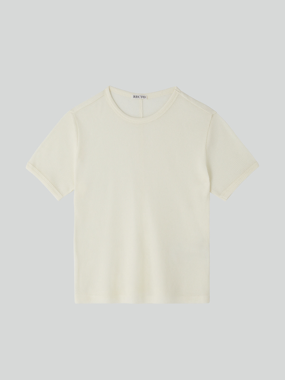Recto - Cashmere Blend Fitted T-Shirt (Cream) product image 4 | TRAB K-Fashion Australia