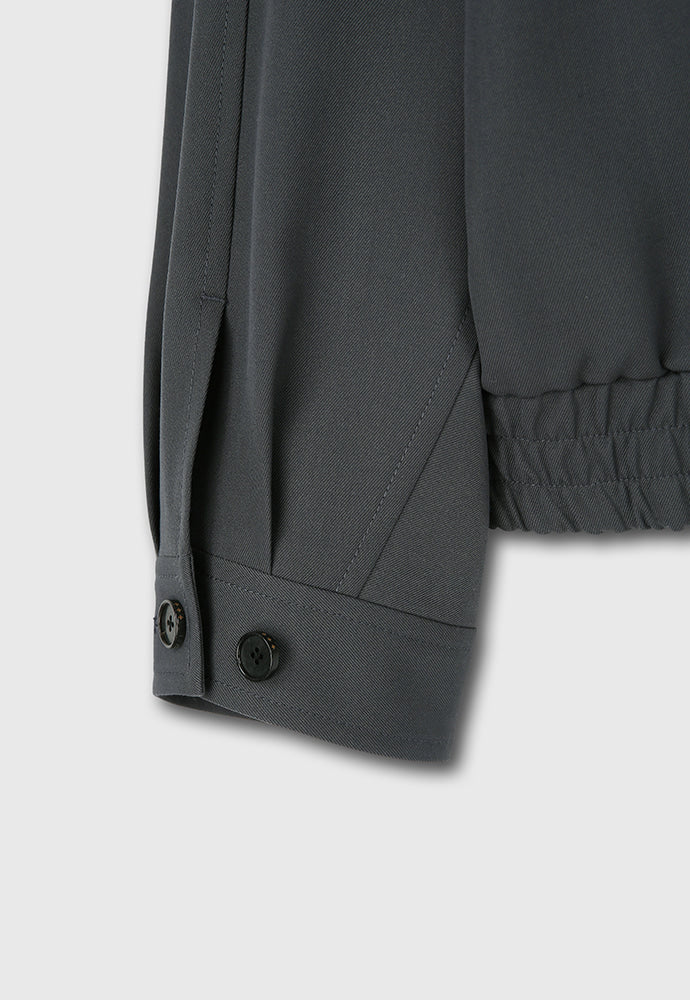 Tonywack - Hard Twist Wool Twill Gun Flap Blouson Jacket (Slate Grey) product image 16 | TRAB K-Fashion Australia