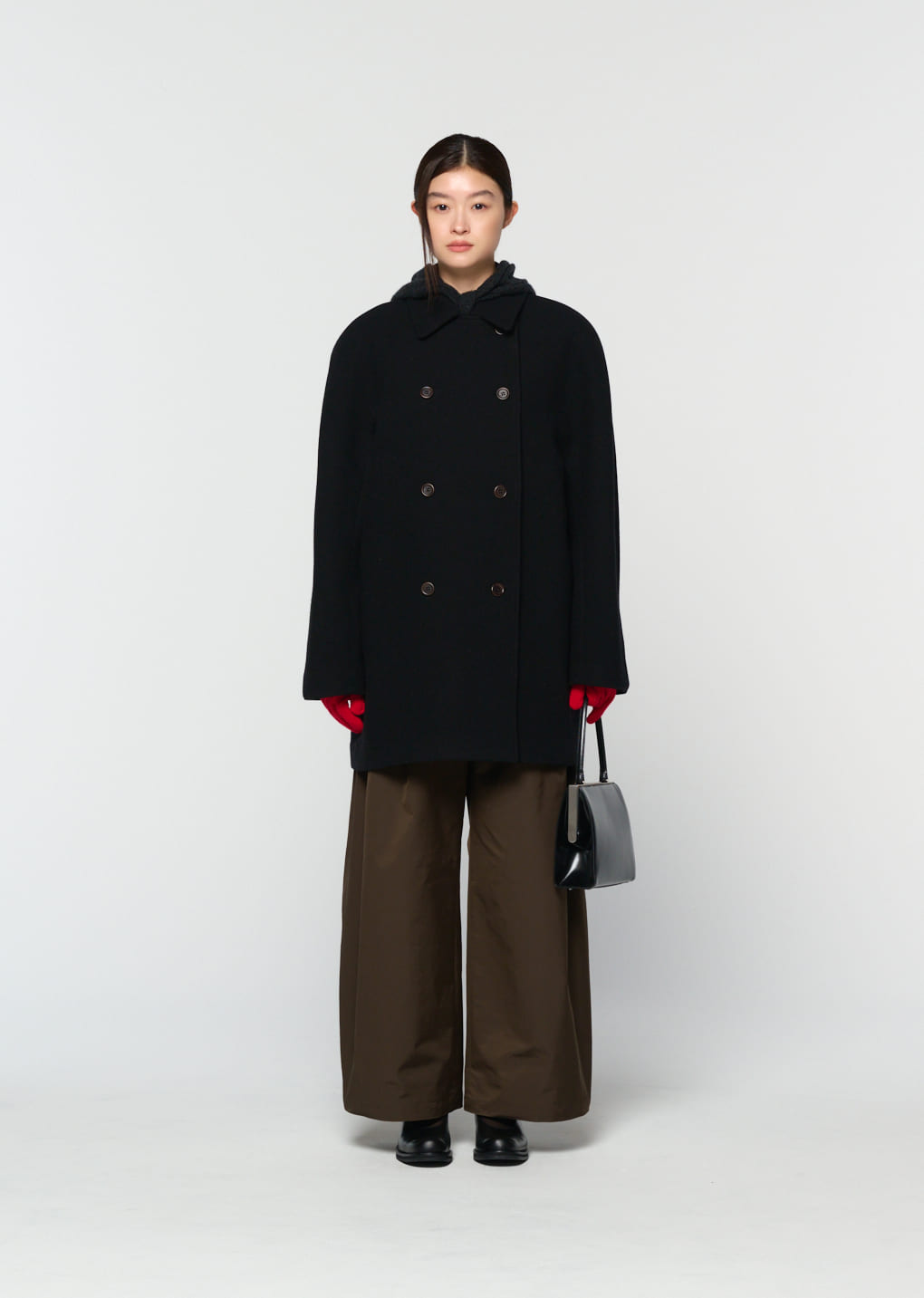 Amomento - two tuck balloon pants (Dark Brown) product image 10 | TRAB K-Fashion Australia