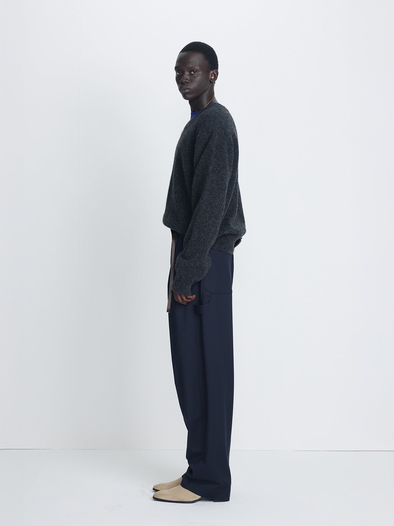 Tonywack - Wool Carpenter Trousers (Navy) product image 2 | TRAB K-Fashion Australia