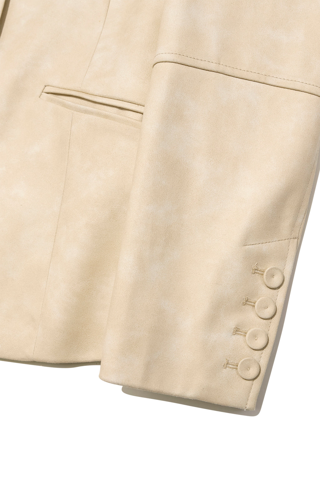 Matin Kim - Washed Matt Leather Single Blazer (Light Beige) product image 4 | TRAB K-Fashion Australia