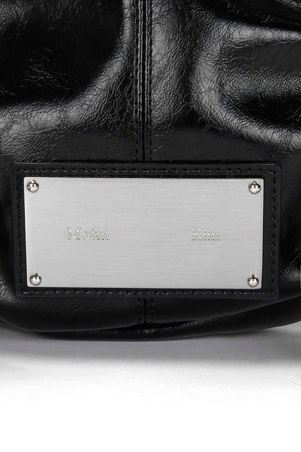 Matin Kim - Half Shirring Ribbon Round Bag (Black) product image 4 | TRAB K-Fashion Australia