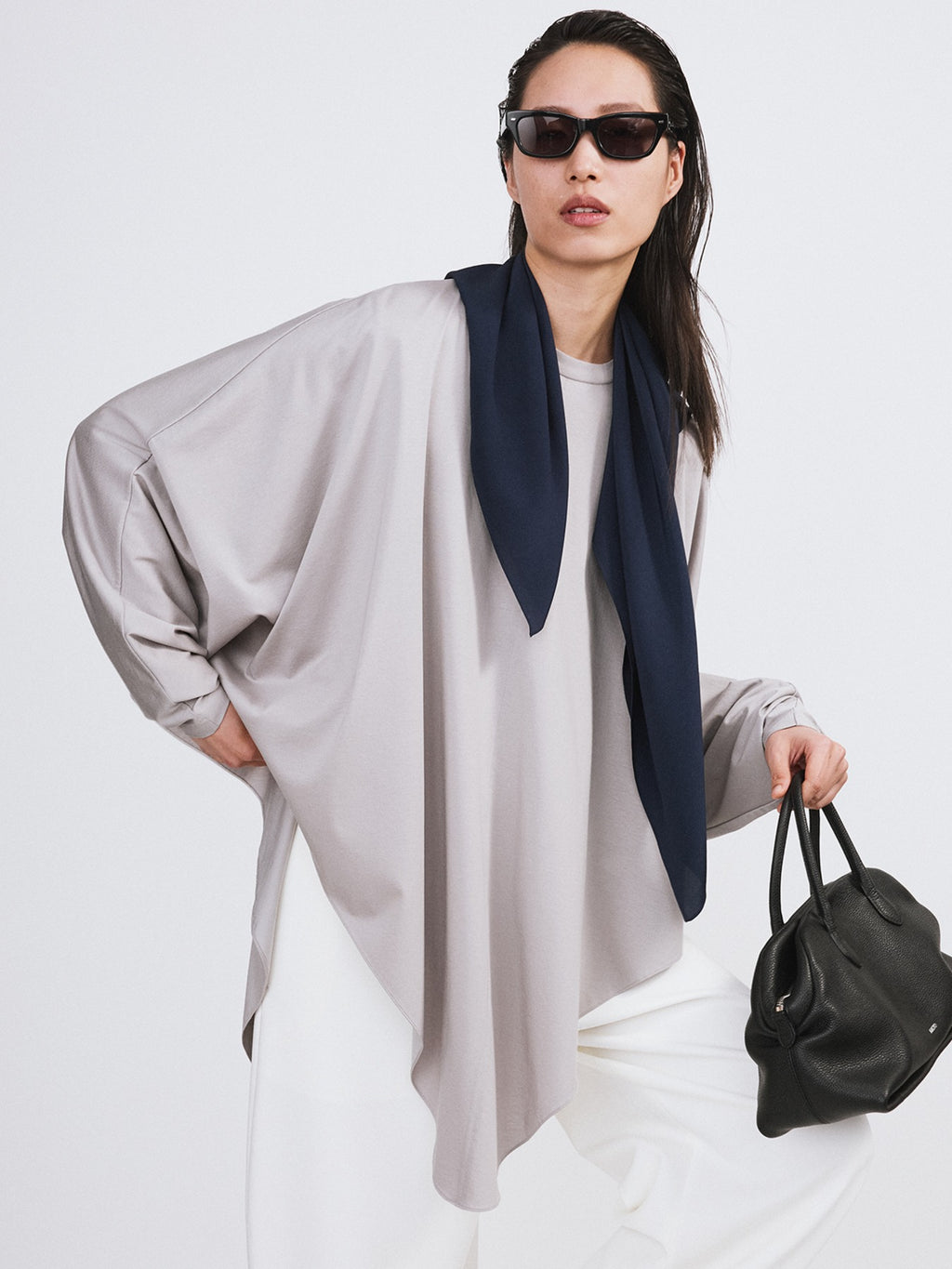 Recto - Oversized Cape Top (Stone Grey) product image 1 | TRAB K-Fashion Australia
