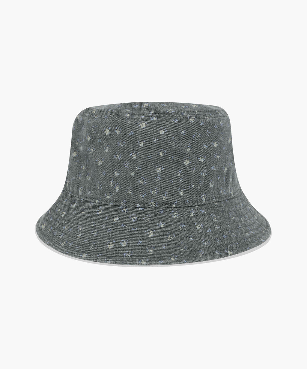Marithe & Francois Girbaud - Classic Logo Flower Bucket Hat (Washed Black) product image 2 | TRAB K-Fashion Australia