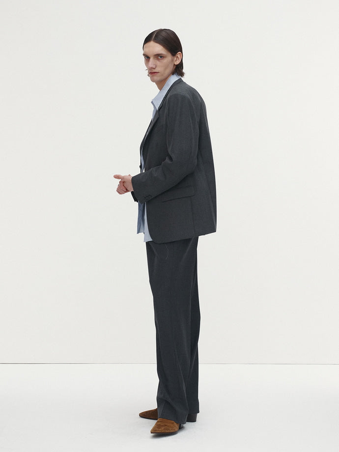 Tonywack - Double-Pleats Relaxed Trousers (Grey) product image 3 | TRAB K-Fashion Australia