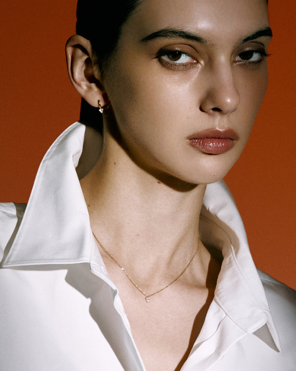 Numbering - Mini Triangle N-dia Hoop Earrings #2105 product image 4 | TRAB K-Fashion Australia