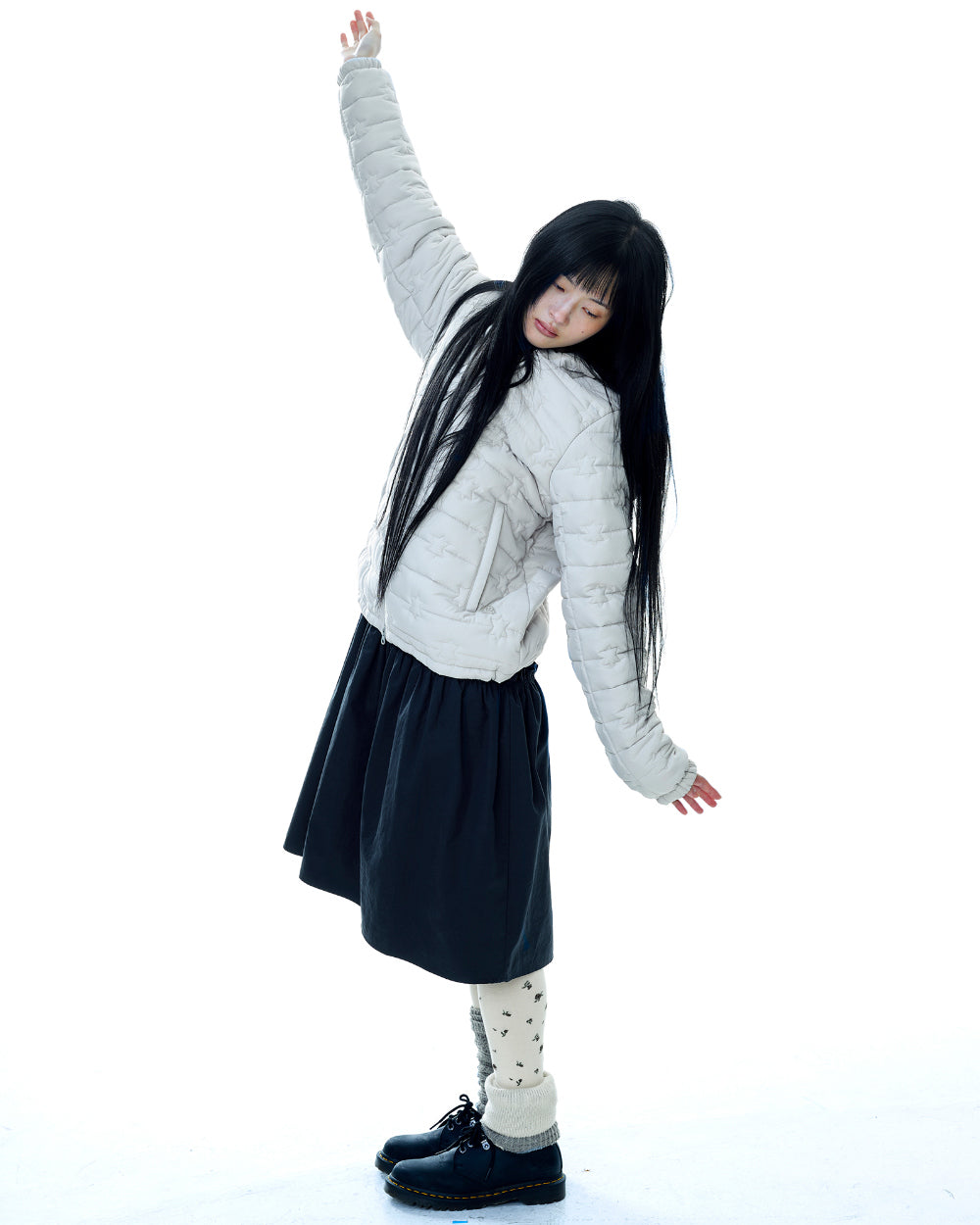 Coyseio - Fluffy Light Padded Jacket (Ivory) product image 9 | TRAB K-Fashion Australia