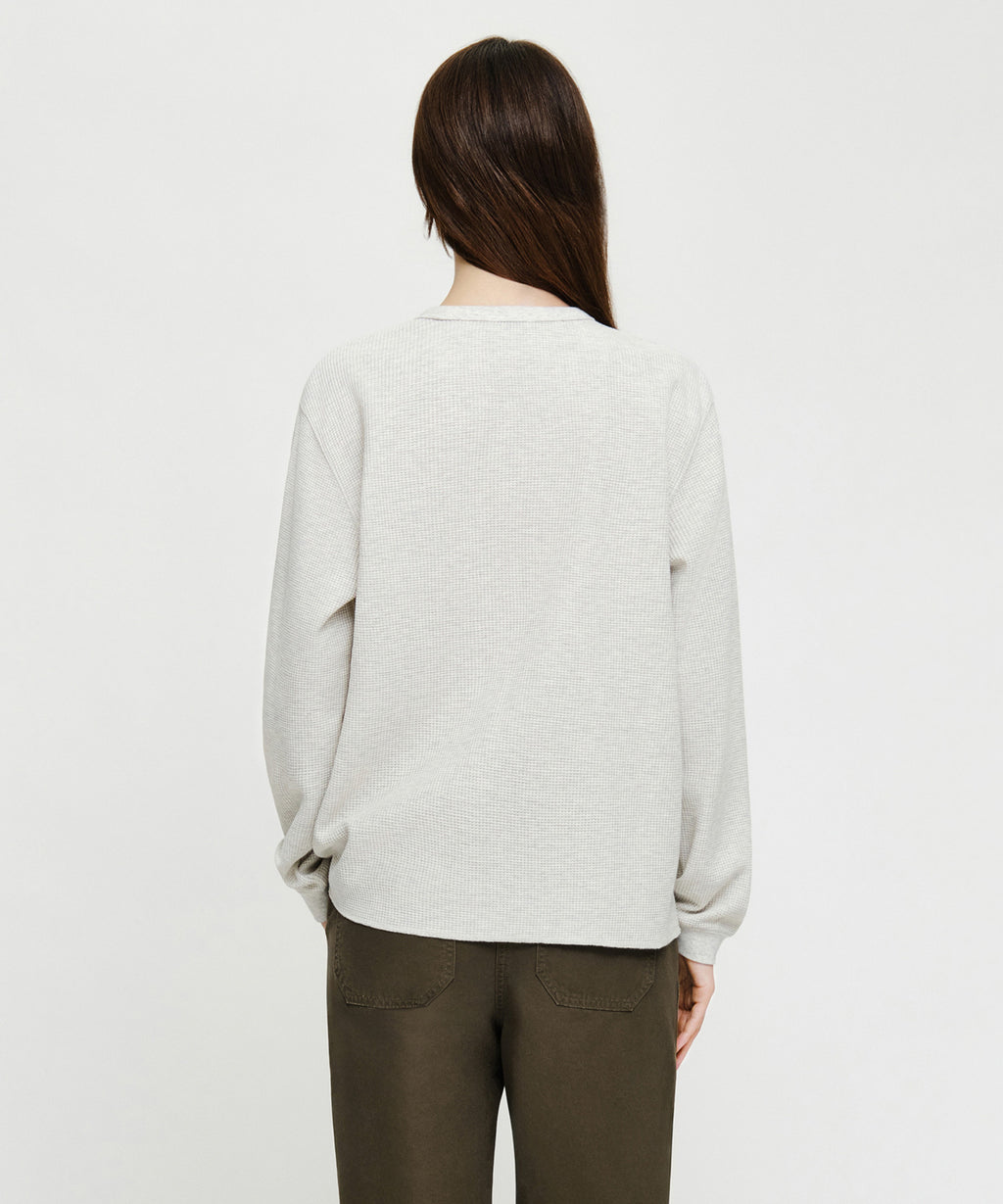 Marithe & Francois Girbaud - Waffle Long Sleeve Tee (Oatmeal) product image 3 | TRAB K-Fashion Australia