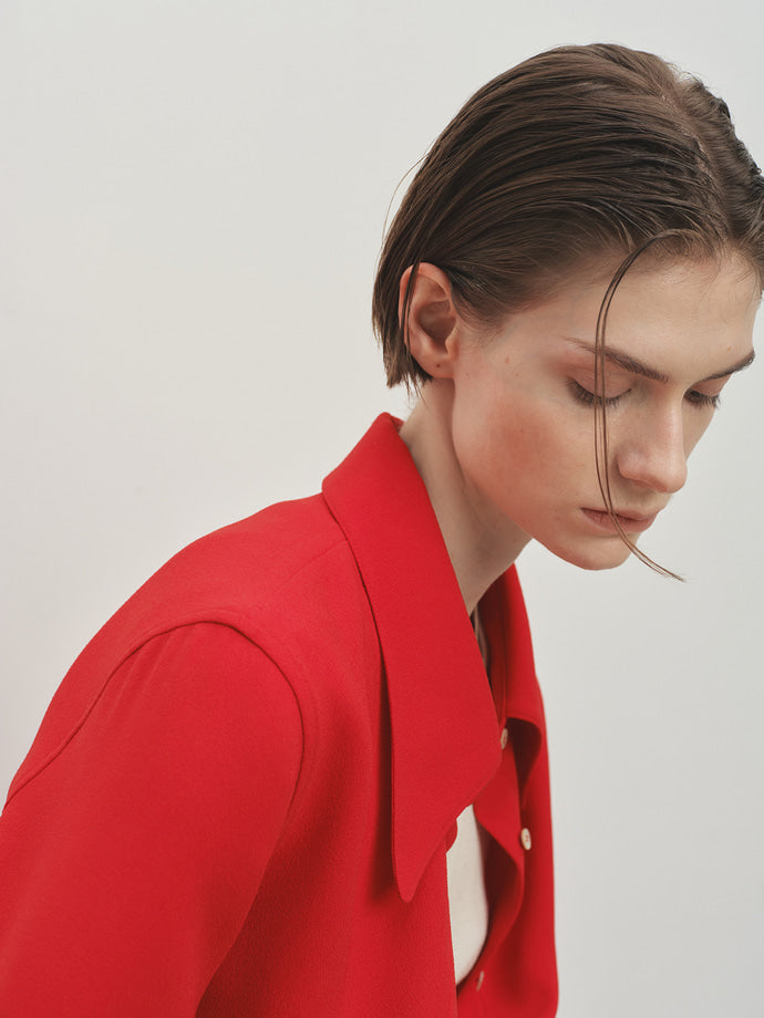 Tonywack - Pointed Collar Fitted Shirts (Red) product image 7 | TRAB K-Fashion Australia