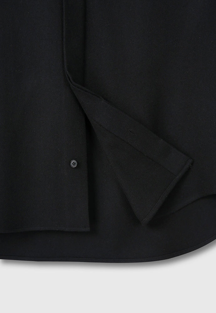 Tonywack - Virgin Wool Hidden Placket Shirt (Black) product image 13 | TRAB K-Fashion Australia