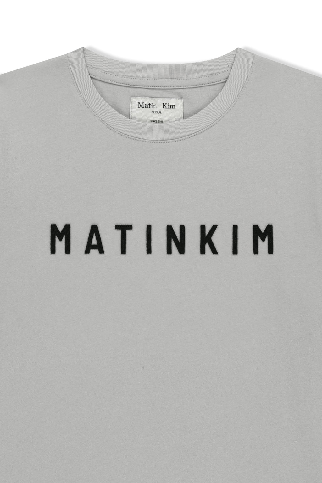 Matin Kim - Applique Felt Logo Top (Grey) product image 3 | TRAB K-Fashion Australia