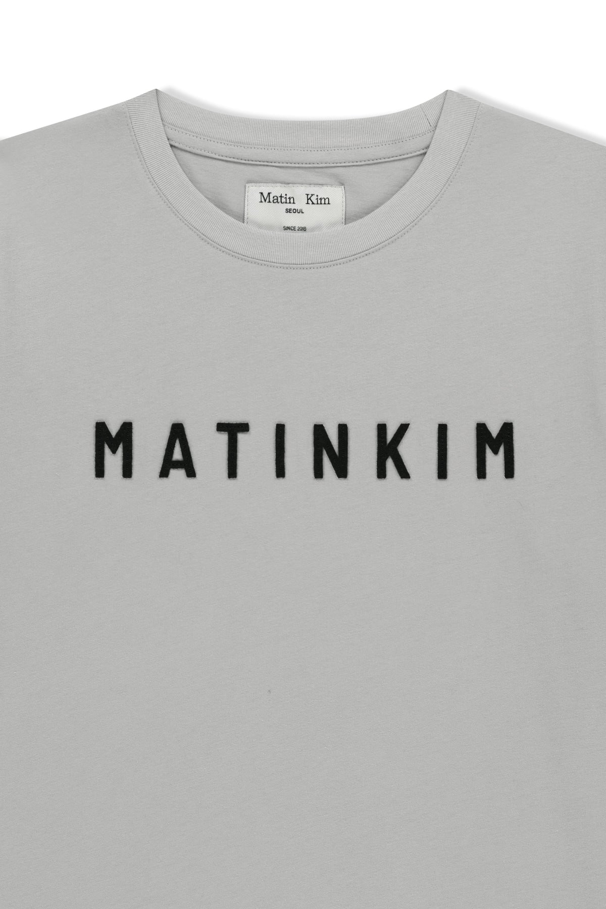 Matin Kim - Applique Felt Logo Top (Grey) product image 3 | TRAB K-Fashion Australia