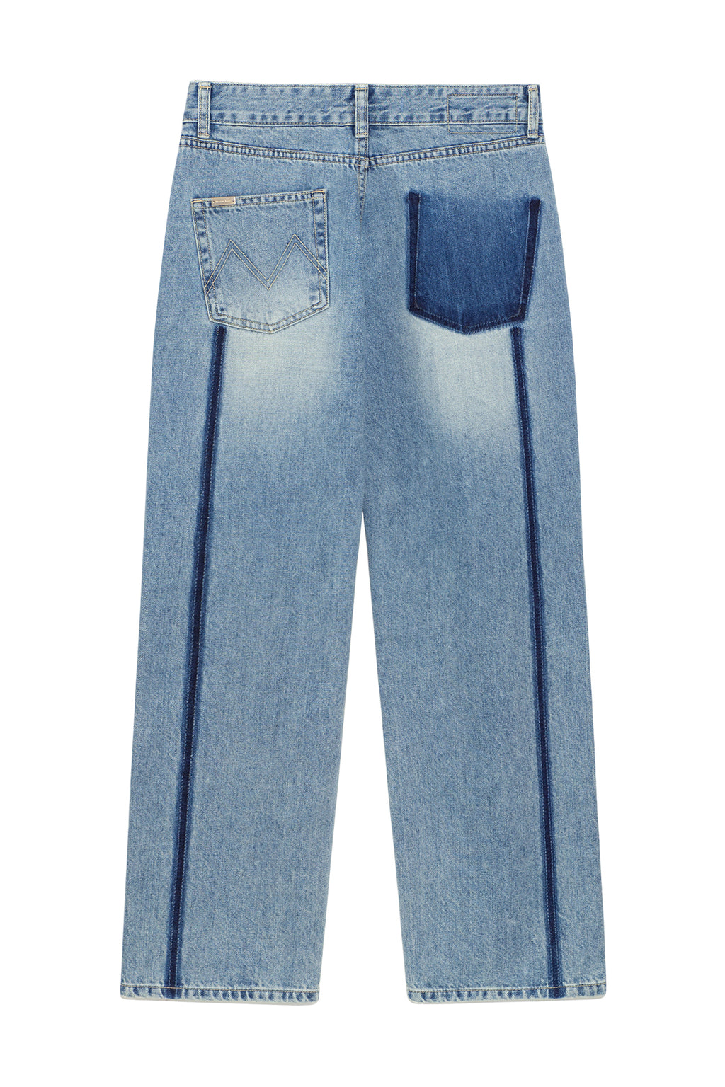 Matin Kim - Pocket Washed Point Denim Pants (Light Blue) product image 2 | TRAB K-Fashion Australia