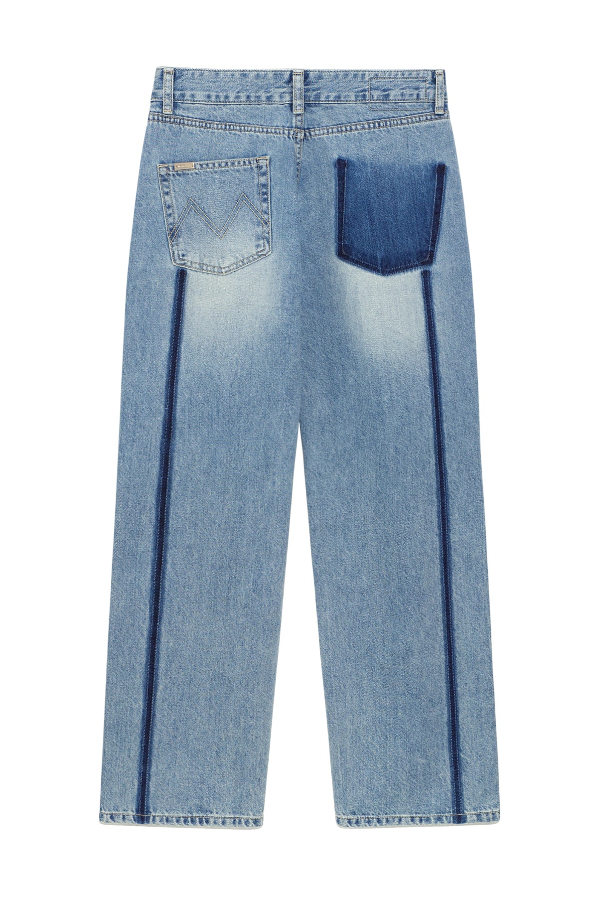 Matin Kim - Pocket Washed Point Denim Pants (Light Blue) product image 2 | TRAB K-Fashion Australia