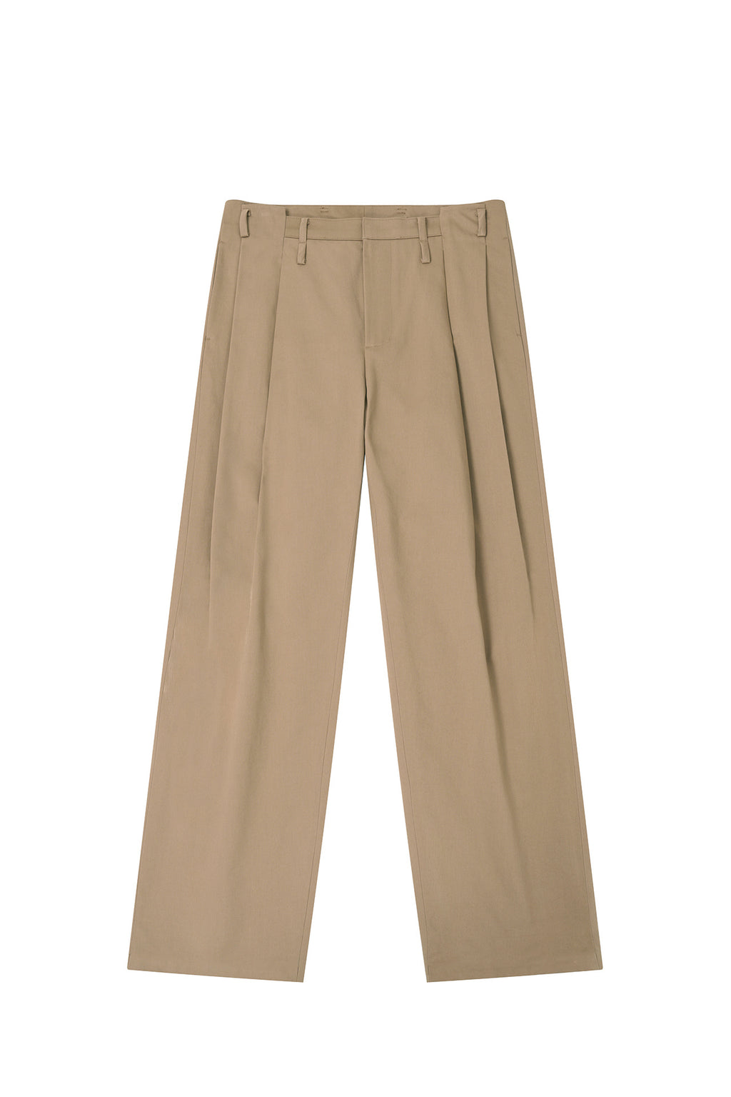 STU - Arch Pleat Cotton Pants (Beige) product image 14 | TRAB K-Fashion Australia