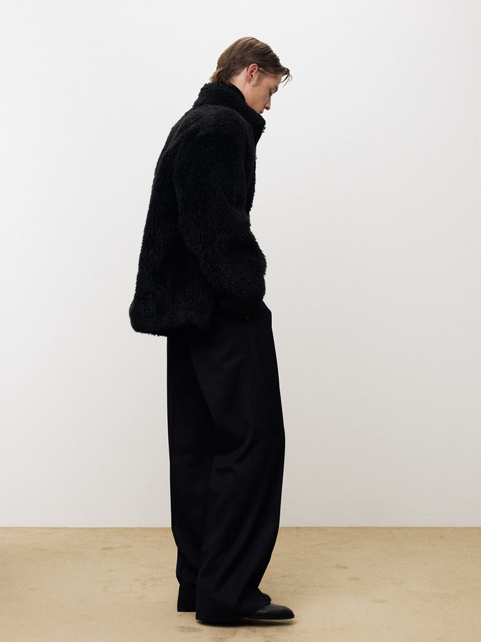 Tonywack - Wool Twill Wide-Leg Pleated Trousers (Black) product image 6 | TRAB K-Fashion Australia
