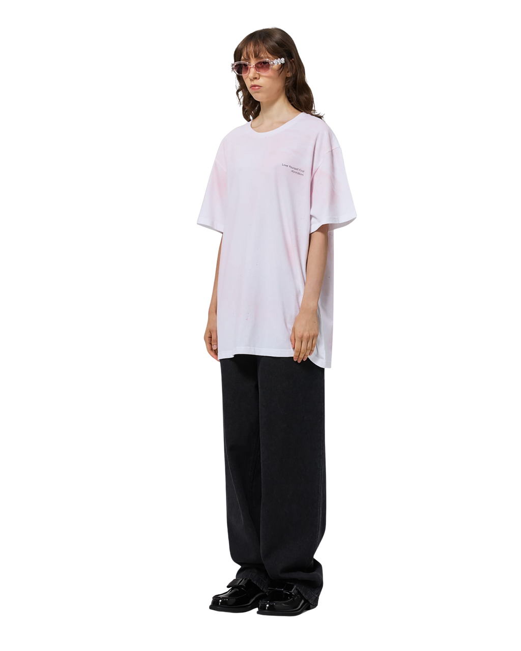 Kimhe Kim - Spray Dyed T-Shirt (White) product image 2 | TRAB K-Fashion Australia