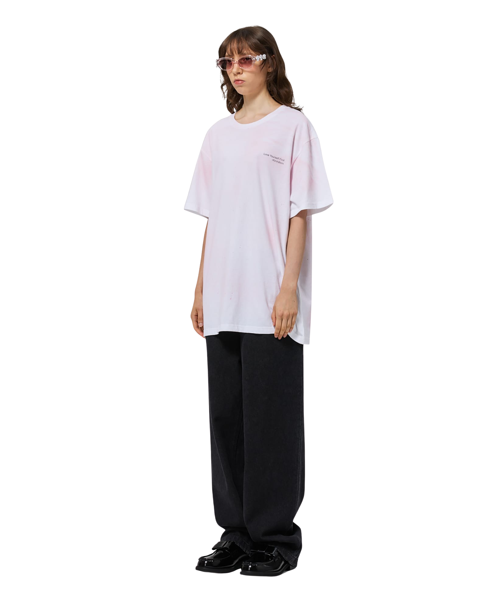 Kimhe Kim - Spray Dyed T-Shirt (White) product image 2 | TRAB K-Fashion Australia