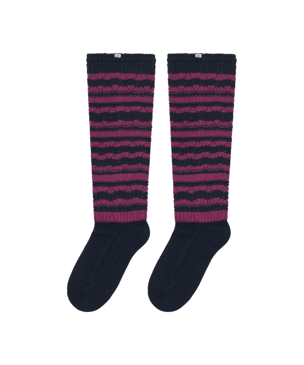 Coyseio - Striped Mori Knee Socks (Navy) product image 11 | TRAB K-Fashion Australia