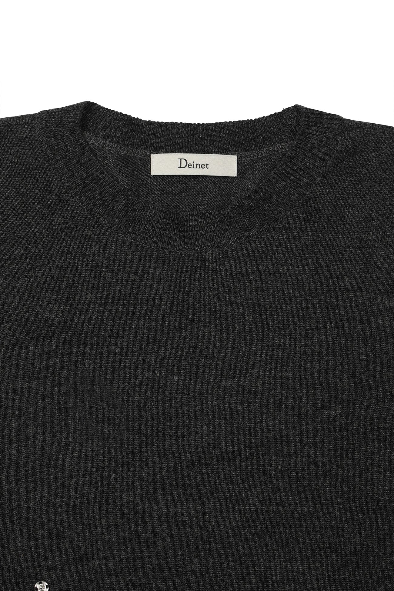 Deinet - Button Up Pullover Knit (Charcoal) product image 9 | TRAB K-Fashion Australia