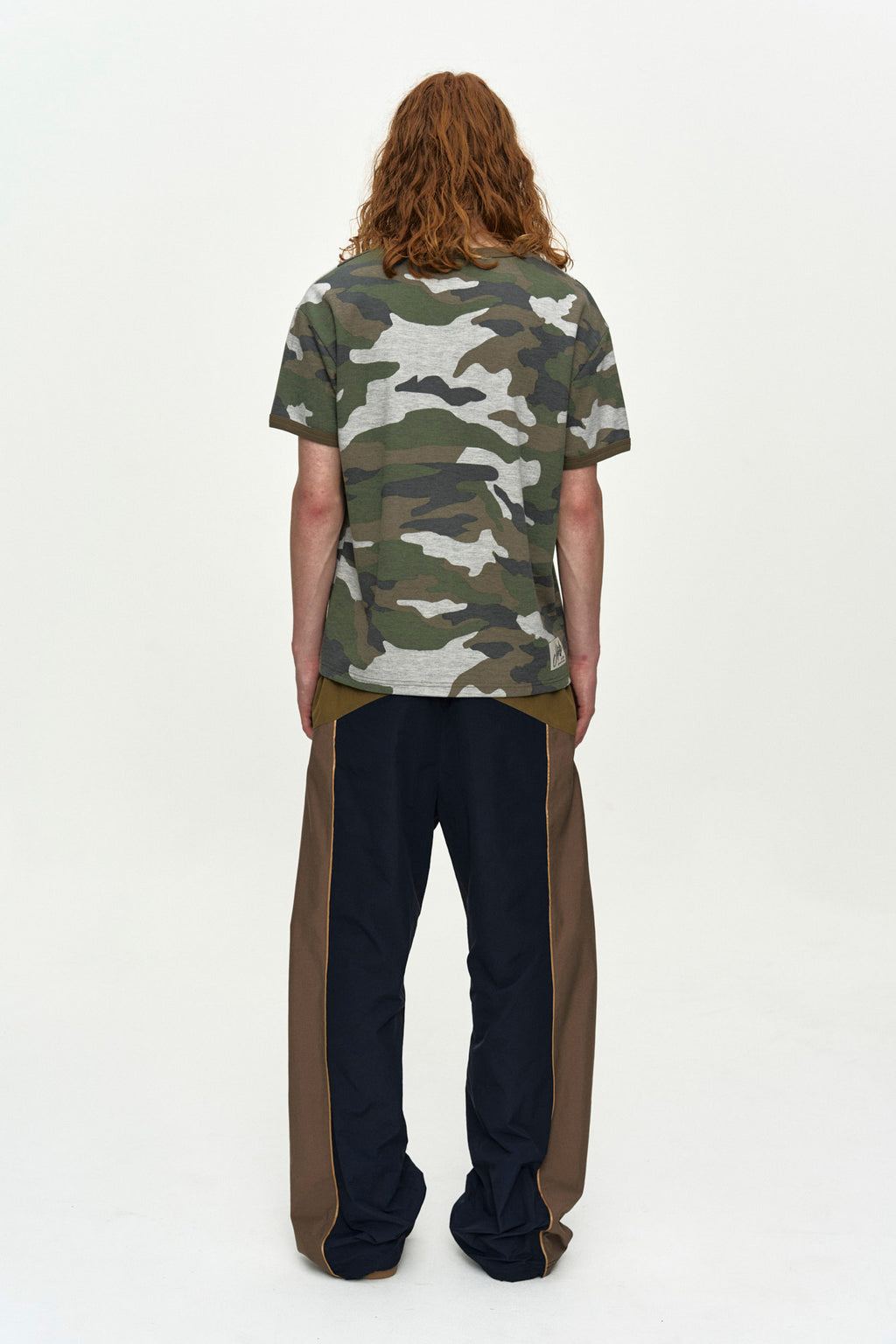 Andersson Bell - Unisex Color Block Nylon Track Pants (Navy/Khaki) product image 3 | TRAB K-Fashion Australia