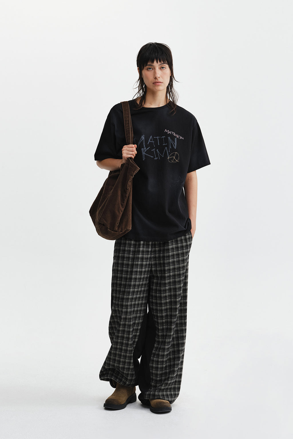 Matin Kim - Vintage Graffiti Logo Top (Black) product image 10 | TRAB K-Fashion Australia