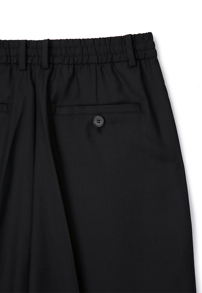 Tonywack - High-Density Wool Drawstring Wide Trousers (Black) product image 10 | TRAB K-Fashion Australia