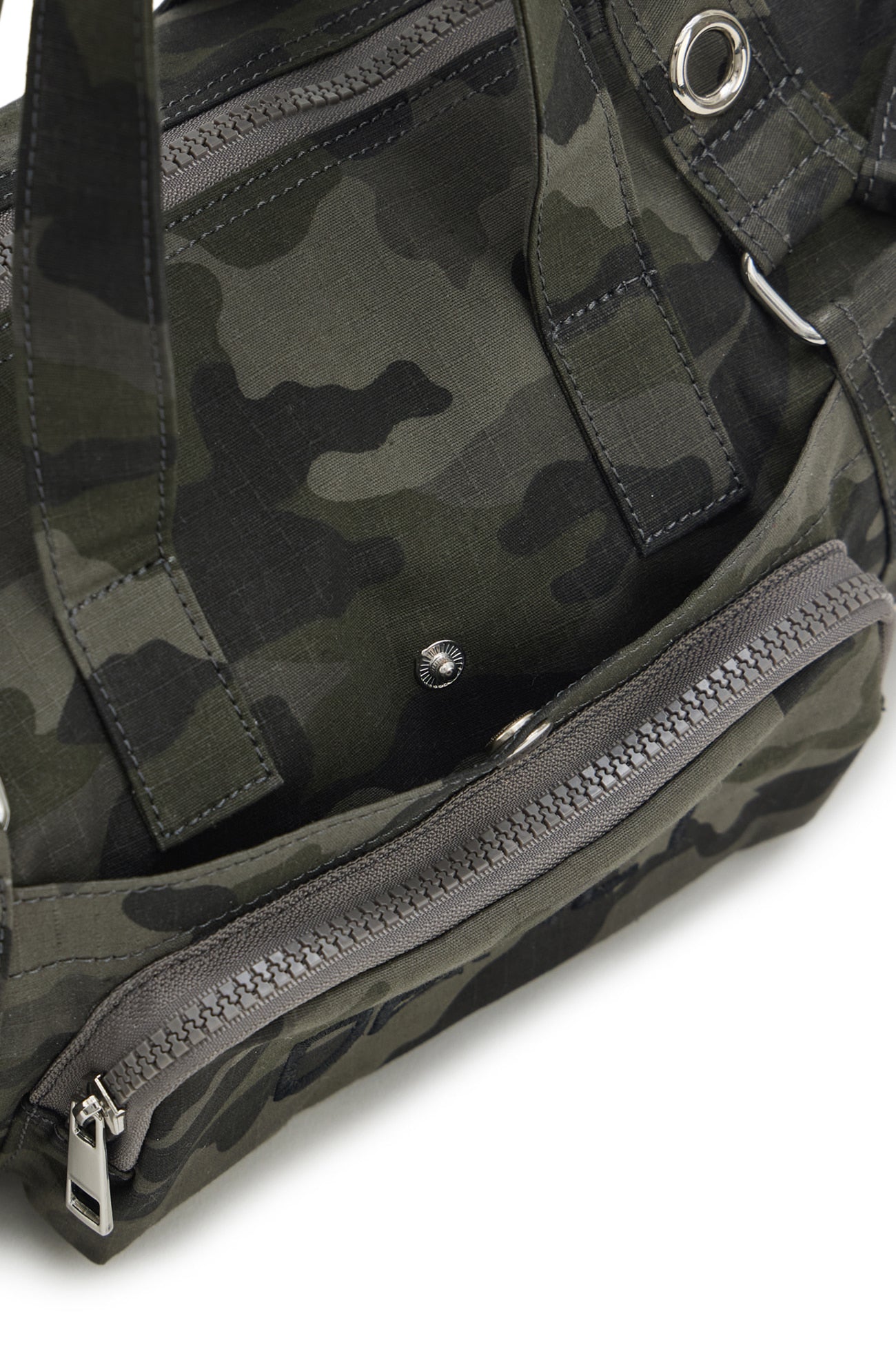 Deinet - Eyelet Camouflage Mini Duffle Bag (Charcoal) product image 11 | TRAB K-Fashion Australia