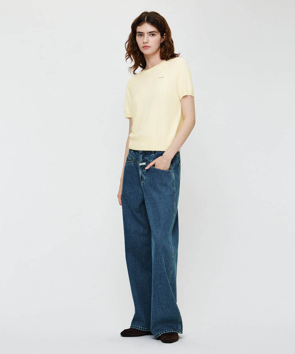 Marithe & Francois Girbaud - X-pocket Semi-wide Denim Pants (Blue) product image 5 | TRAB K-Fashion Australia