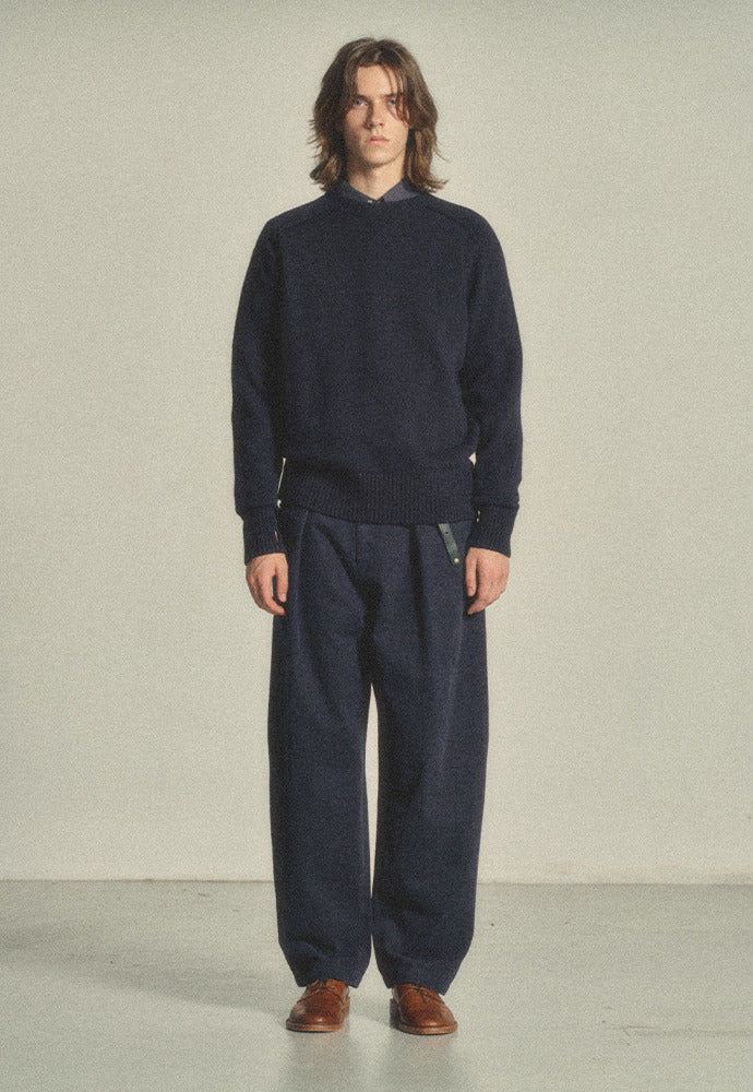 Art if acts - Fingerhole Saddle Neck Knit (Dark Navy) product image 1 | TRAB K-Fashion Australia