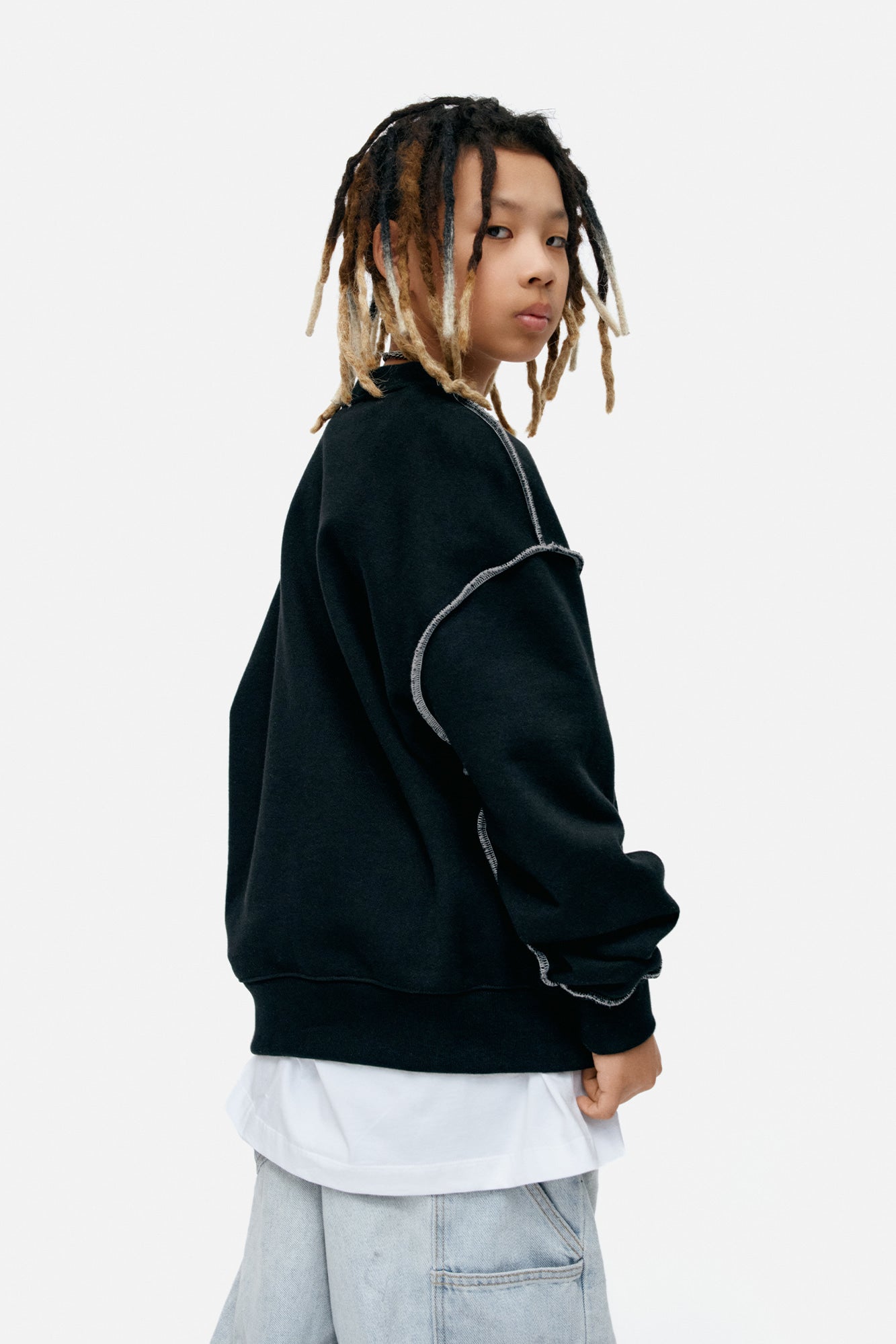Andersson Bell - Unisex Liquid Logo Sweatshirt (Black) product image 6 | TRAB K-Fashion Australia
