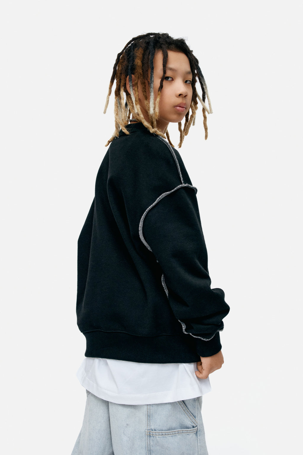 Andersson Bell - Unisex Liquid Logo Sweatshirt (Black) product image 6 | TRAB K-Fashion Australia