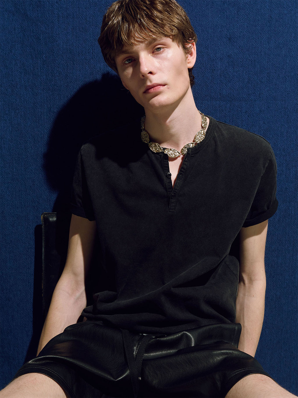 Tonywack - Garment Dyed Henley Neck Top (Vintage Black) product image 8 | TRAB K-Fashion Australia