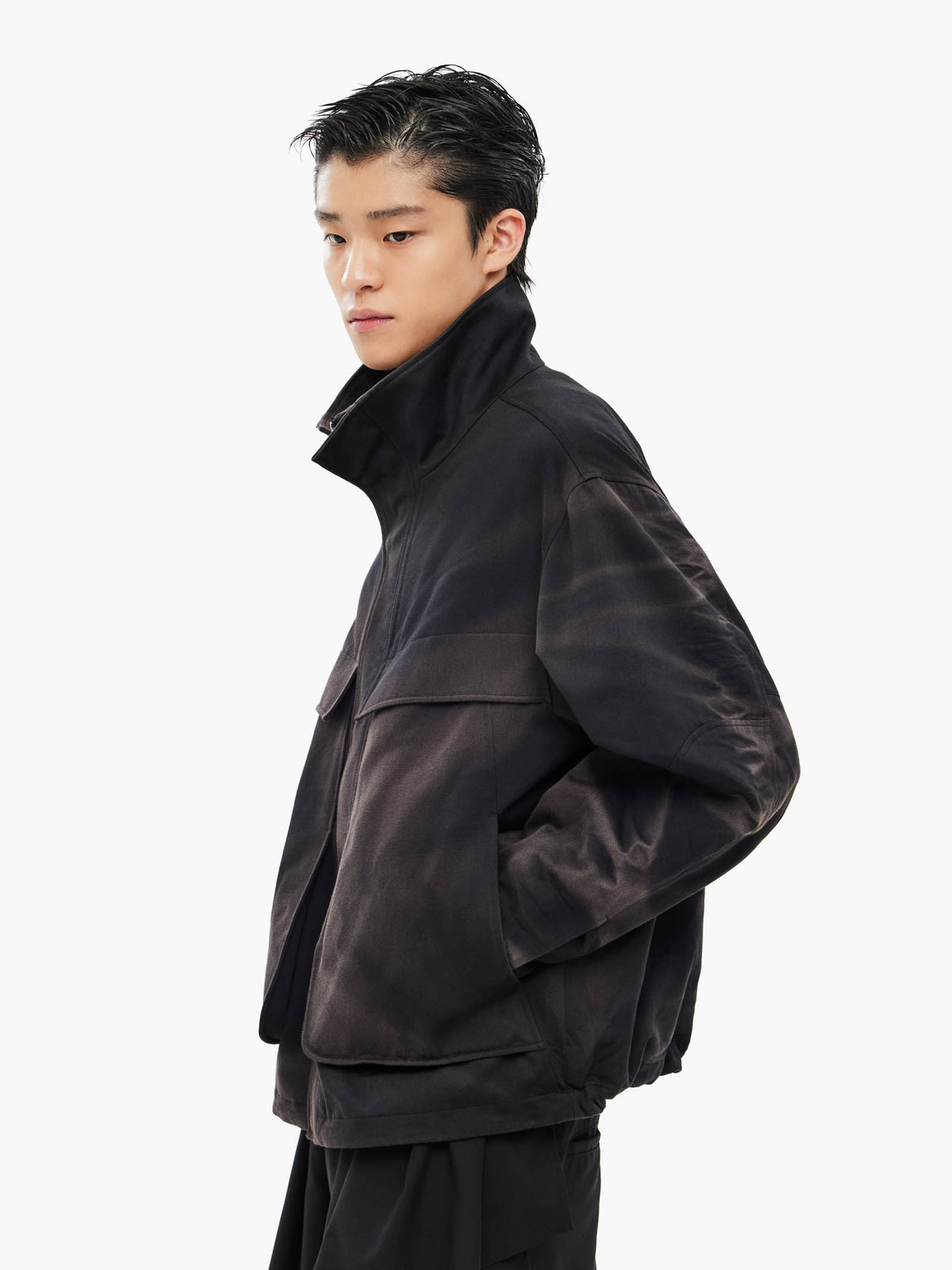 Jiyong Kim - Sun-Bleached Work Jacket (Black) product image 4 | TRAB K-Fashion Australia