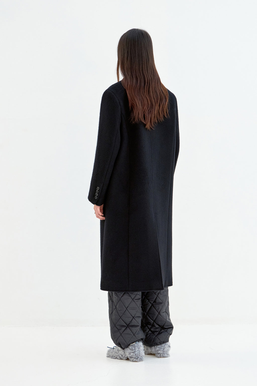 Coor - Wool Cashmere Blend Single Coat (Black) product image 4 | TRAB K-Fashion Australia