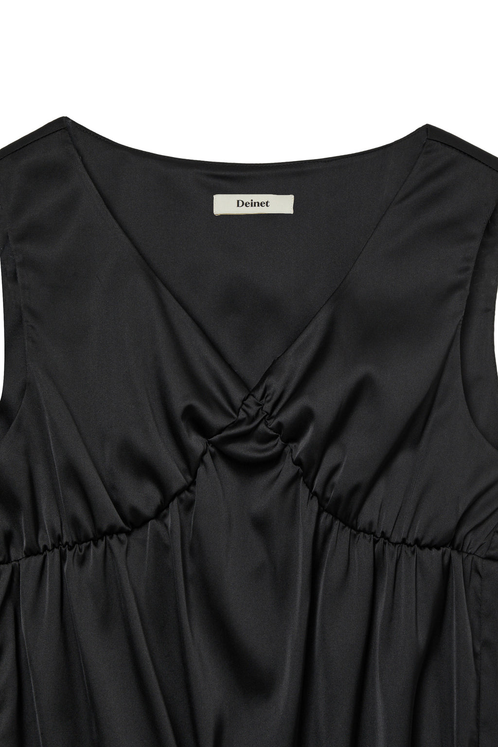 Deinet - Satin Shirring Sleeveless (Black) product image 3 | TRAB K-Fashion Australia
