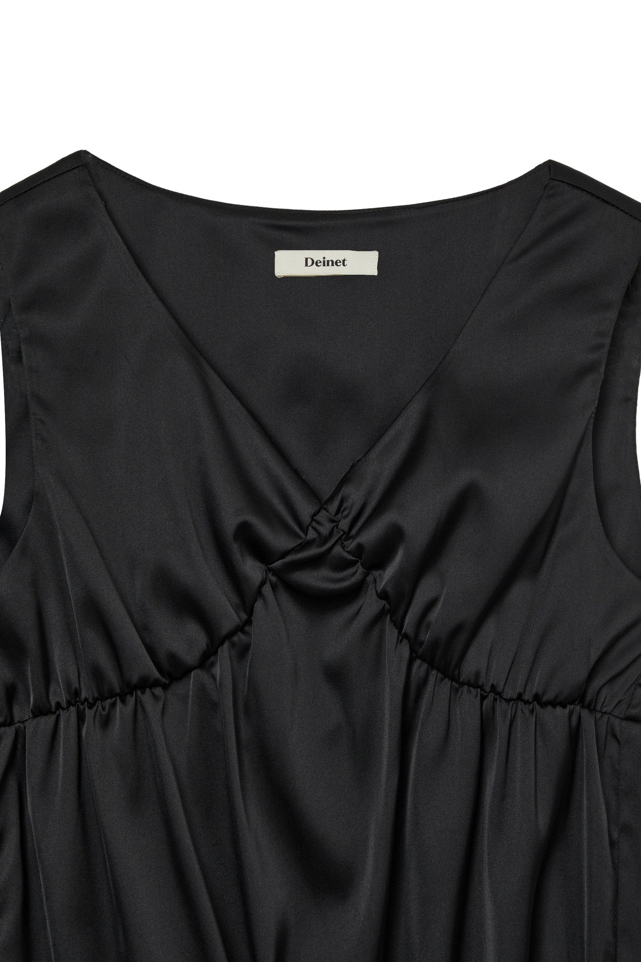 Deinet - Satin Shirring Sleeveless (Black) product image 3 | TRAB K-Fashion Australia