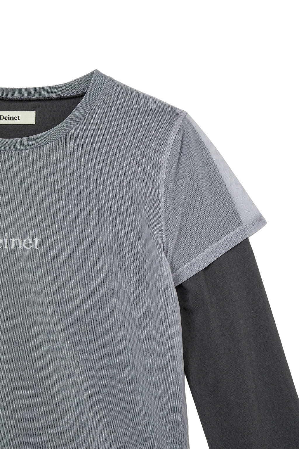 Deinet - See-Through Layered Long Sleeve (Charcoal) product image 4 | TRAB K-Fashion Australia