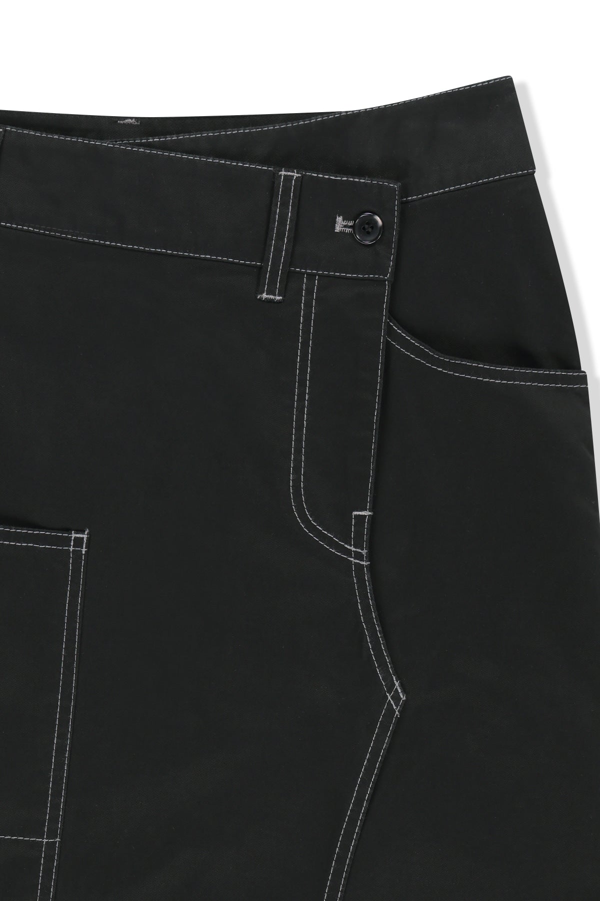 Matin Kim - Big Pocket Long Wrap Skirt (Black) product image 3 | TRAB K-Fashion Australia