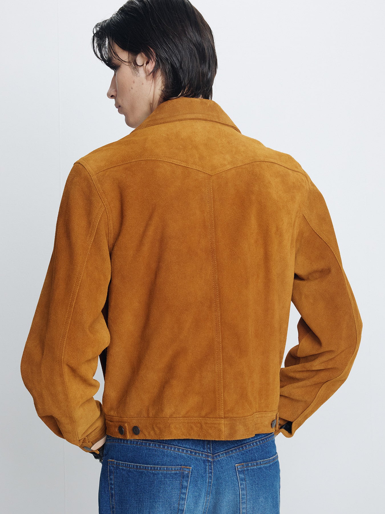 Tonywack - Split Suede Trucker Jacket (Sand Beige) product image 6 | TRAB K-Fashion Australia