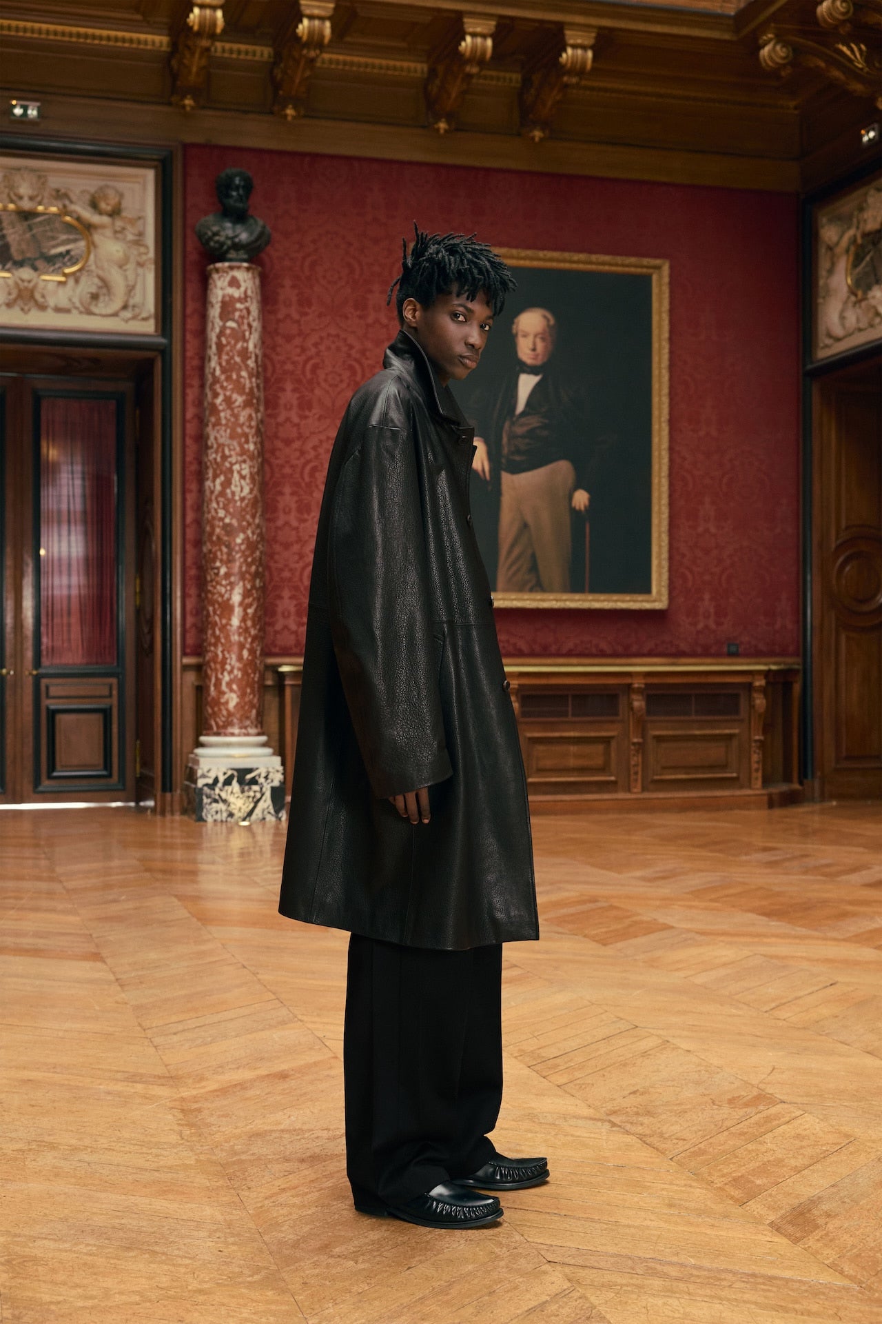 STU - Lambskin Leather Coat (Black) product image 9 | TRAB K-Fashion Australia